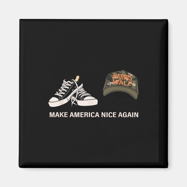 Wheimer Kamal Make America Nice Wieder Kamala Kund Magnet (Vorne)