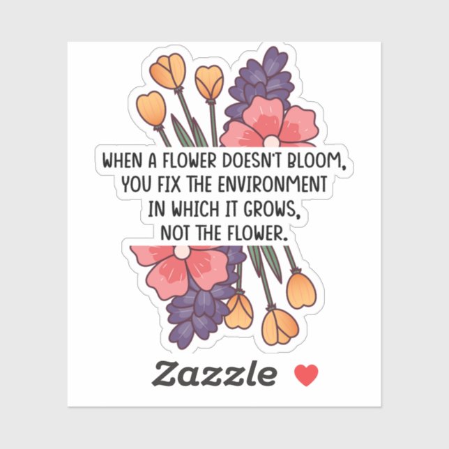 When A Flower Doesn't Bloom Neurodiversity Special Aufkleber (Blatt)