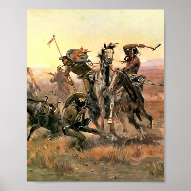 When Blackfoot Sioux Meet Charles Marion Russell Poster (Vorne)