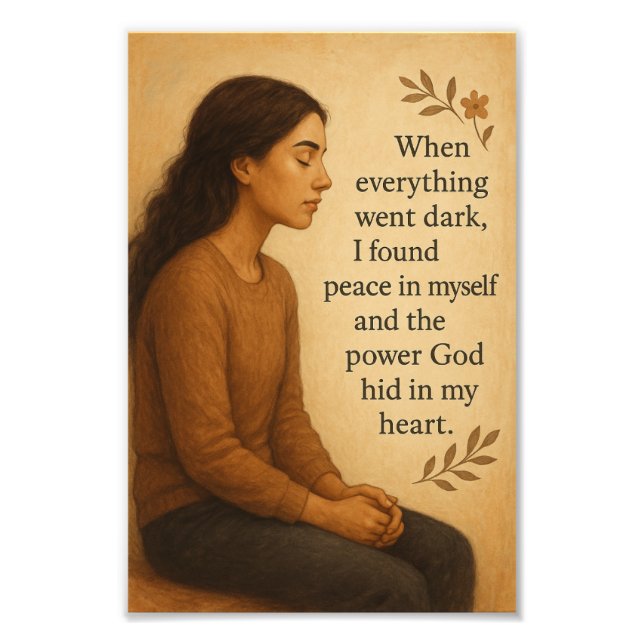 When Everything Went Dark Inspirational Faith Fotodruck (Vorne)
