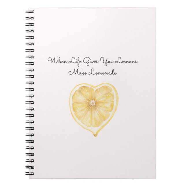 When Life Gives You Lemons, Make Lemonade Heart Notizblock (Vorderseite)