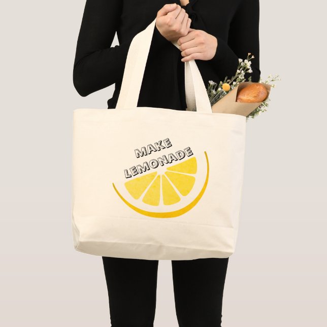 When Life Gives You Lemons Make Lemonade Saying Jumbo Stoffbeutel (Vorderseite (Produkt))