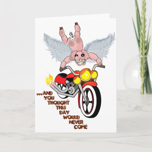 "When Pigs Fly" Greeting Card Karte (Vorderseite)