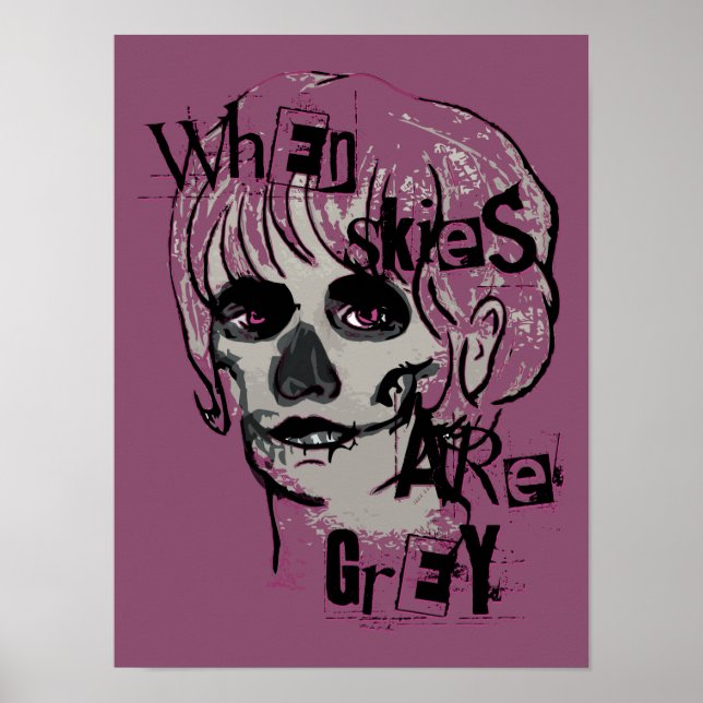 when skies are grey skeleton  poster (Vorne)
