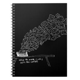 When the Muse Finally Gets Her Coffee Notizblock