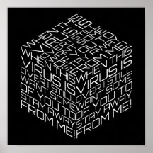 When This Virus Is Over White Text Cube