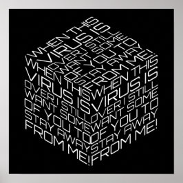 When This Virus Is Over White Text Cube Poster