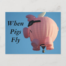 WhenPigsFly Postkarte