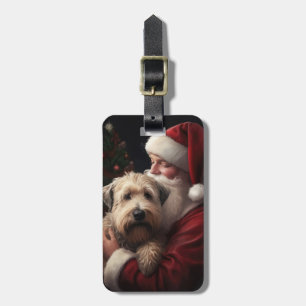 Wheon Terrier mit Weihnachtsmann Weihnachten Gepäckanhänger