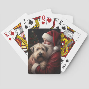 Wheon Terrier mit Weihnachtsmann Weihnachten Spielkarten