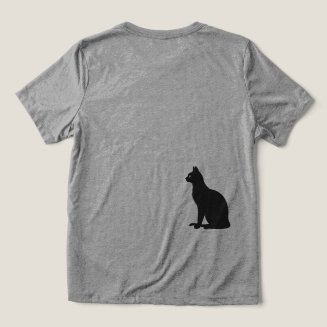 Where curiosity meets the cosmos. Tri-Blend shirt (Design Rückseite)
