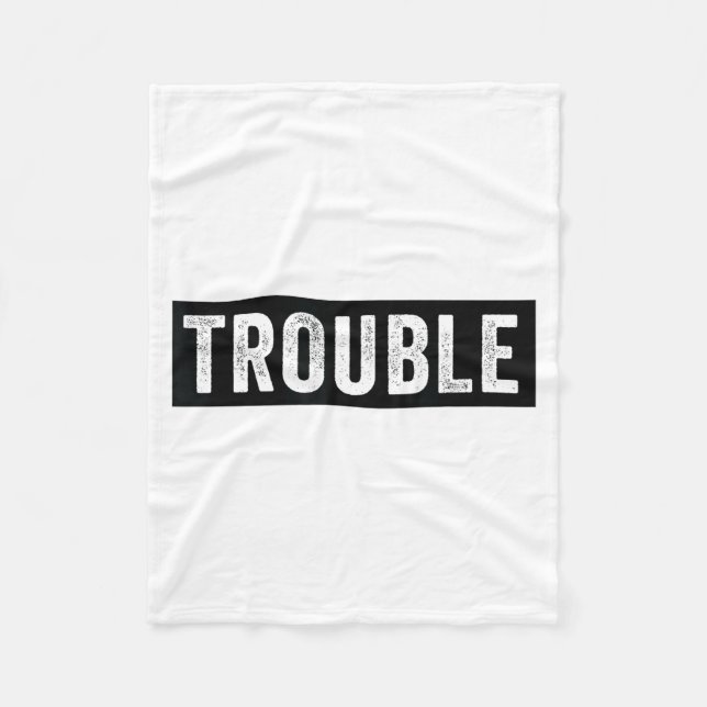 Where I Go Trouble Follows Funny Matching Couple S Fleecedecke (Vorderseite)