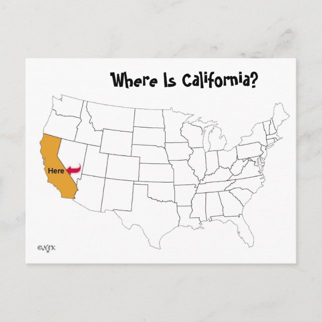 Where is California? Postkarte (Vorderseite)