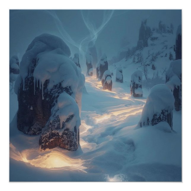 Where Light Wanders in Winter Poster (Vorderseite)