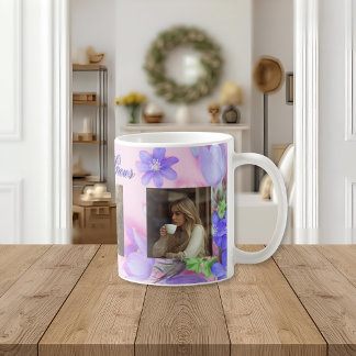 Where Love Grows Mug | Personalized Floral Photo Kaffeetasse