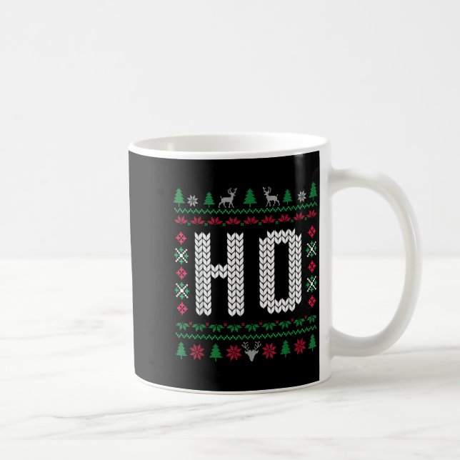 Where My Ho's At Ho Matching Couple Ugly Christmas Kaffeetasse (Rechts)