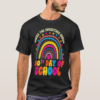 Where The Adventure Begins 100th Day of School Kid T-Shirt