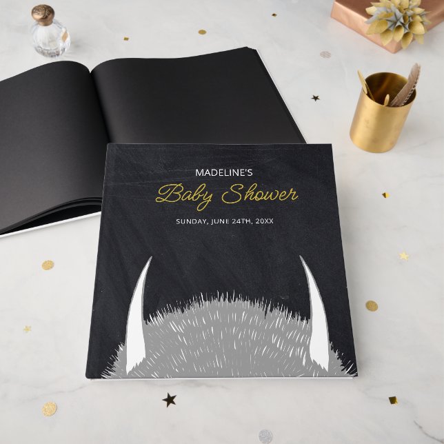 Where the Wild Things Are Baby Shower Gästebuch (Vorderseite offen)
