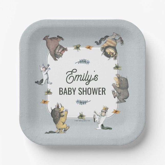 Where the Wild Things Are Character Baby Shower Pappteller (Vorderseite)