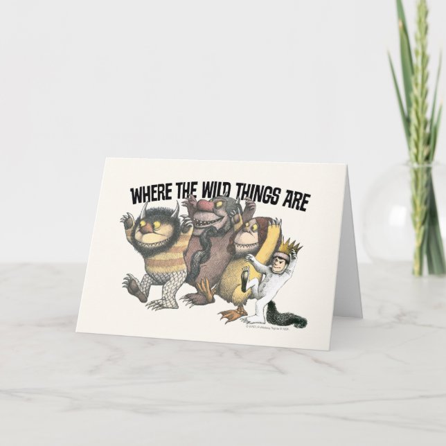 Where the Wild Things Are Characters & Logo Karte (Vorderseite)