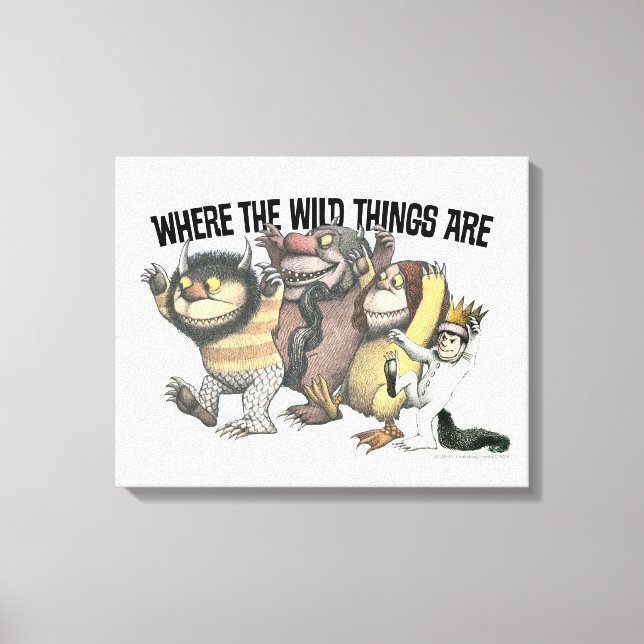 Where the Wild Things Are Characters & Logo Leinwanddruck (Vorderseite)