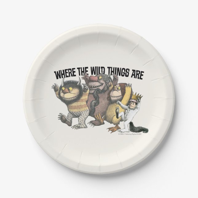 Where the Wild Things Are Characters & Logo Pappteller (Vorderseite)