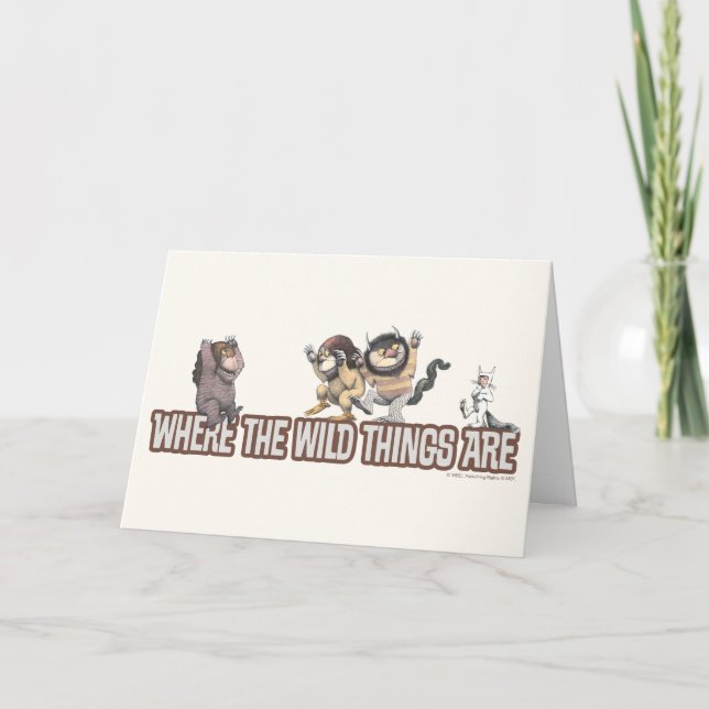 Where the Wild Things Are Characters on Logo Karte (Vorderseite)