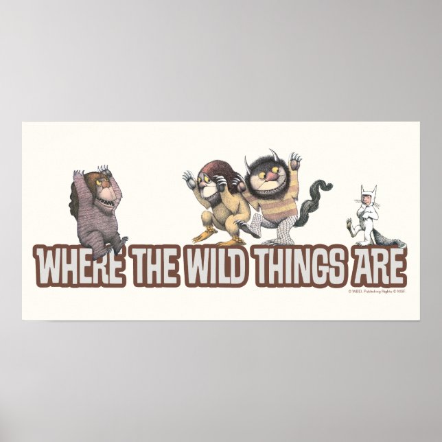 Where the Wild Things Are Characters on Logo Poster (Vorne)