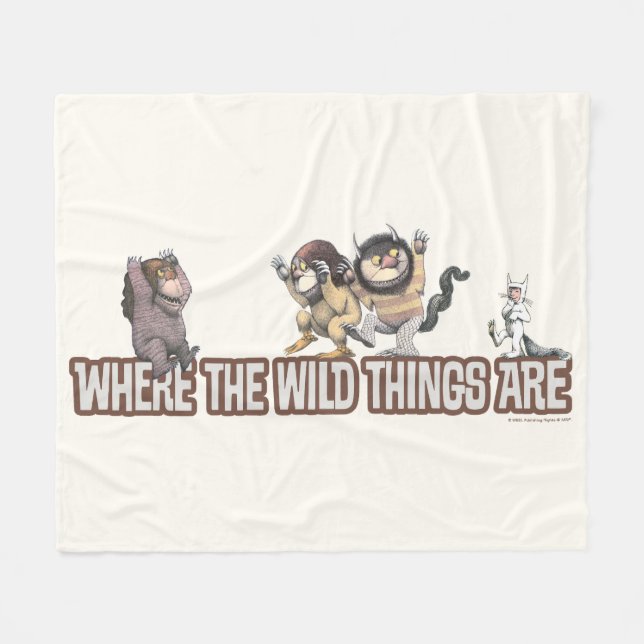 Where the Wild Things Are Charaktere auf Logo Fleecedecke (Vorderseite (Horizontal))