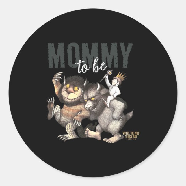 Where The Wild Things Are Mommy To Be  Runder Aufkleber (Vorderseite)