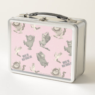 Where the Wild Things Are Pink Star Pattern Metall Brotdose