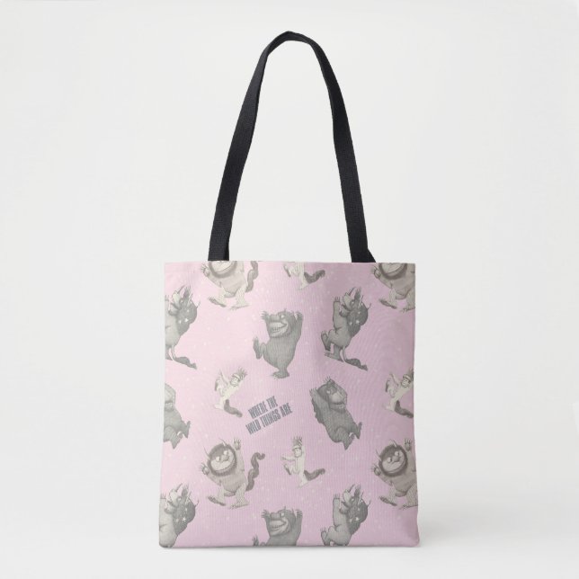 Where the Wild Things Are Pink Star Pattern Tasche (Vorderseite)
