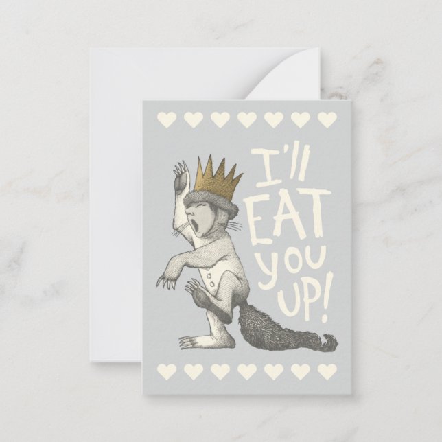 Where The Wild Things Are Valentine Photo Mitteilungskarte (Vorderseite)