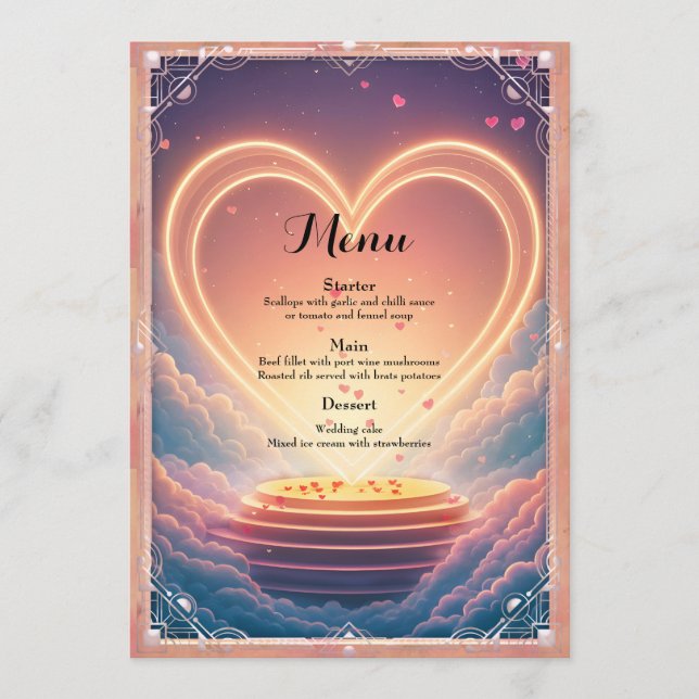 Where Two Souls Choose Forever  Menükarte (Vorderseite)