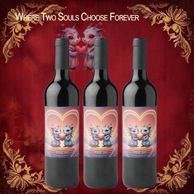 Where Two Souls Choose Forever  Weinetikett (Von Creator hochgeladen)