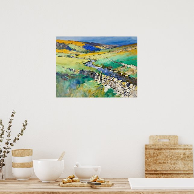 "Where Water Sings - A Yorkshire Landschaft Poster (Küche)
