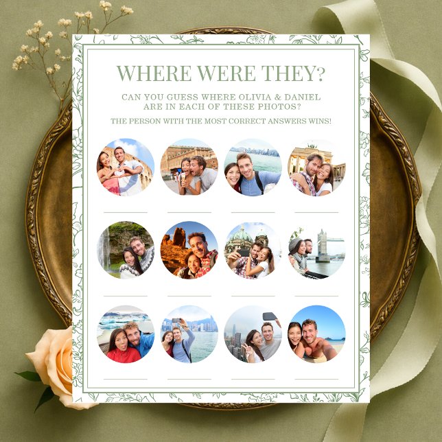Where Were They 12 Photos Bridal Shower Game (Von Creator hochgeladen)