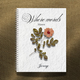 Where Words Bloom – Personalized Writing Journal Notizbuch
