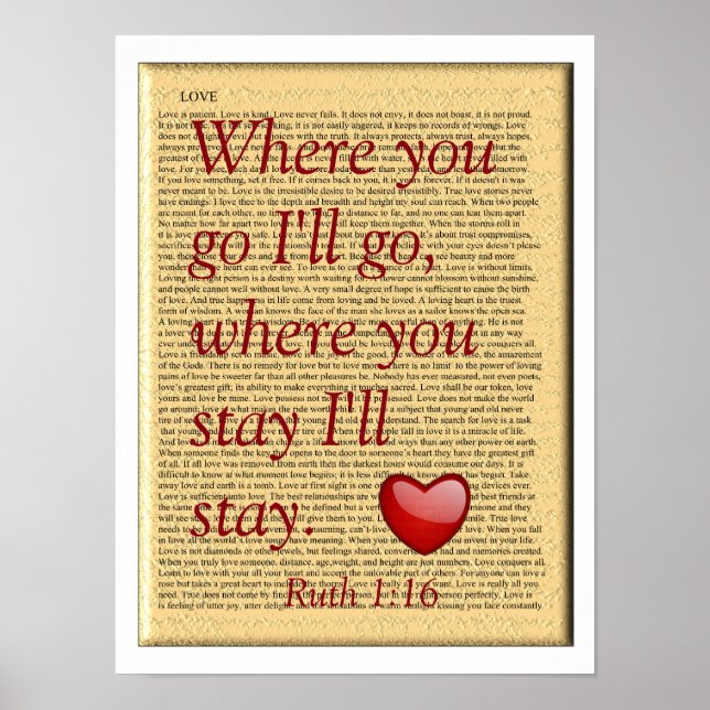 Where you stay - Ruth 1:16 - poster print (Vorne)