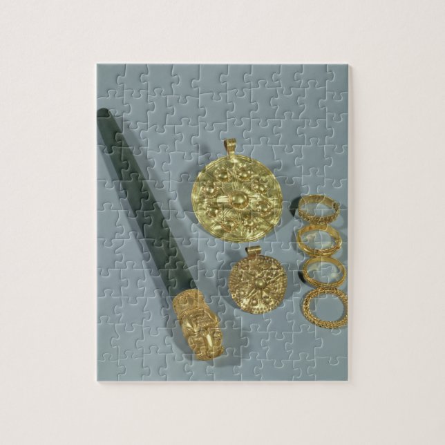 Whetstone und Ringe mit granulierter Dekoration, (Vertikal)