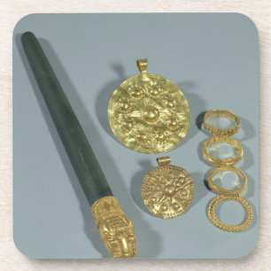 Whetstone und Ringe mit granulierter Dekoration, Getränkeuntersetzer