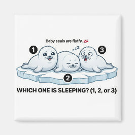 Which One Is Sleeping? – Baby Seal Learning Magnet