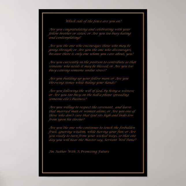 Which Side of The Fence - Poster (Devant)