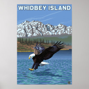 Whidbey Insel, WashingtonEagle Fischen Poster