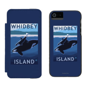 Whidbey Insel, WashingtonOrca und Kalb Incipio Watson™ iPhone 5 Geldbörsen Hülle