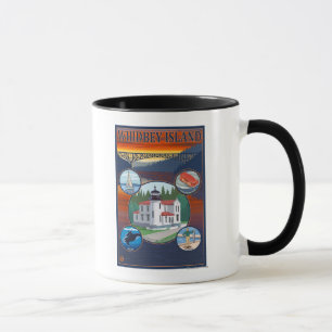 Whidbey Insel, WashingtonScenic Reise-Plakat Tasse