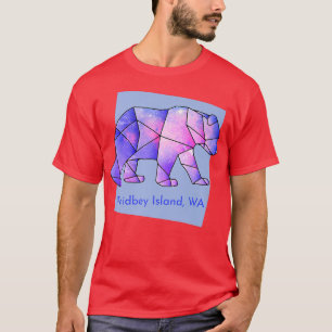 Whidbey Island Galaxy Bear Abstrakt Geometrie und T-Shirt