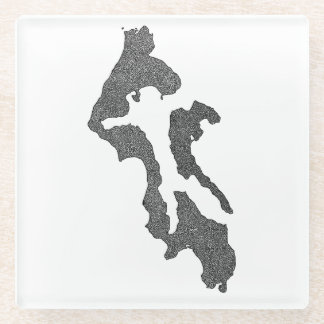 Whidbey Island Island County Karten Design Glasuntersetzer