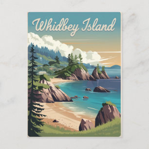 Whidbey Island Vintag Postkarte