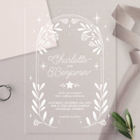 Whie Celestial Starry Floral Arch Wedding